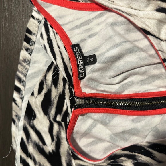 Express Zebra Print Cotton Tank Dress in size XS (Like New!) - Picture 8 of 9
